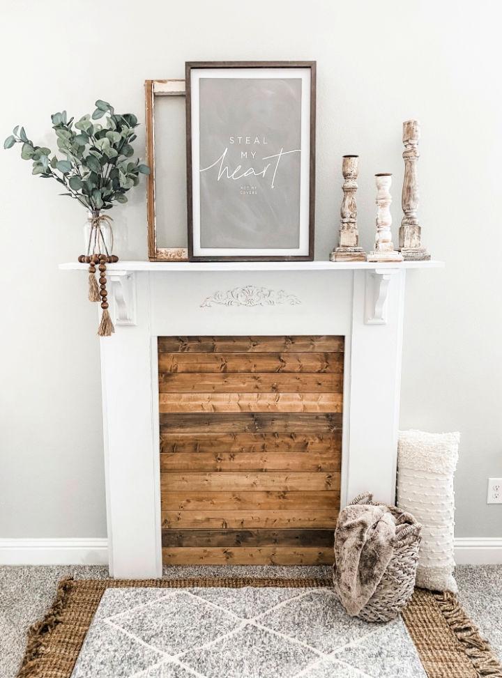 Faux Wooden Fireplace