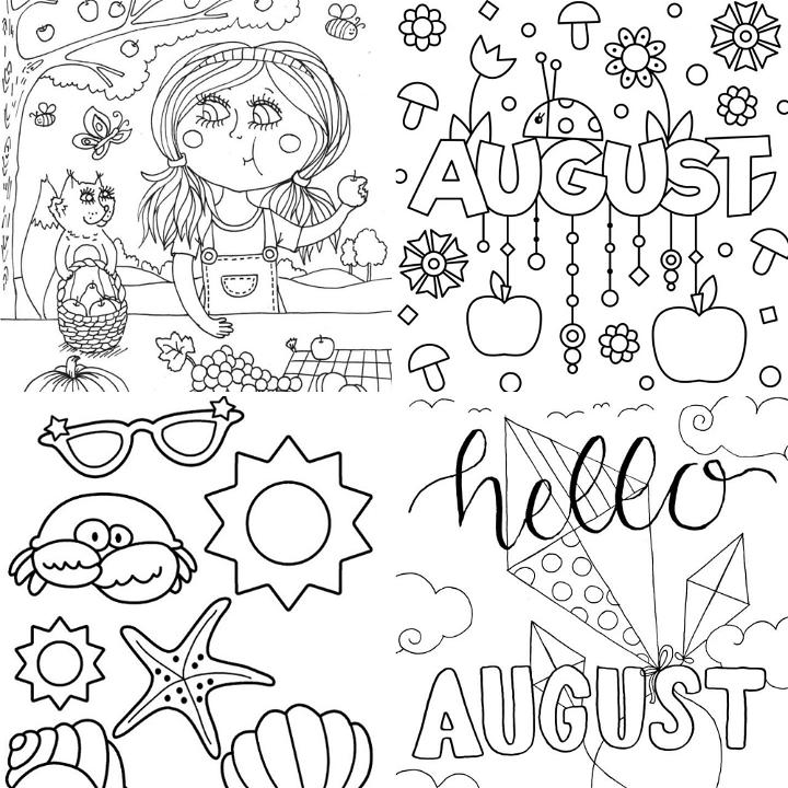 August Coloring Pages 2017