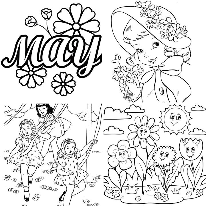 20 Free May Coloring Pages for Kids and Adults