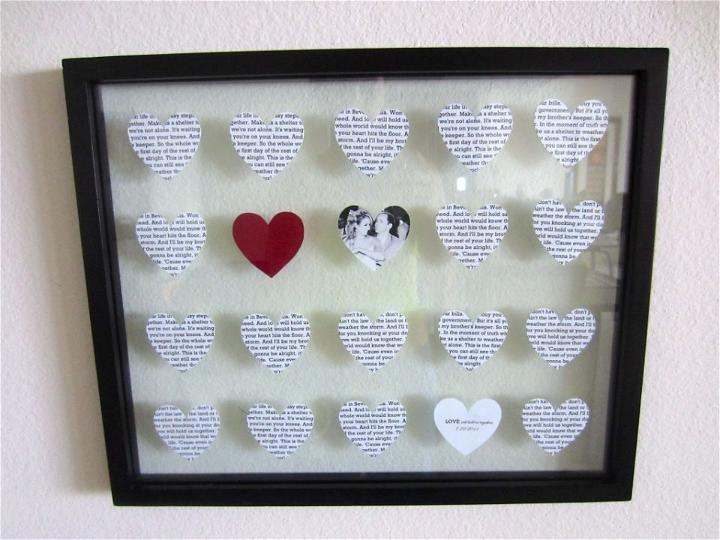 Heart Shaped Lyrics Picture Frame