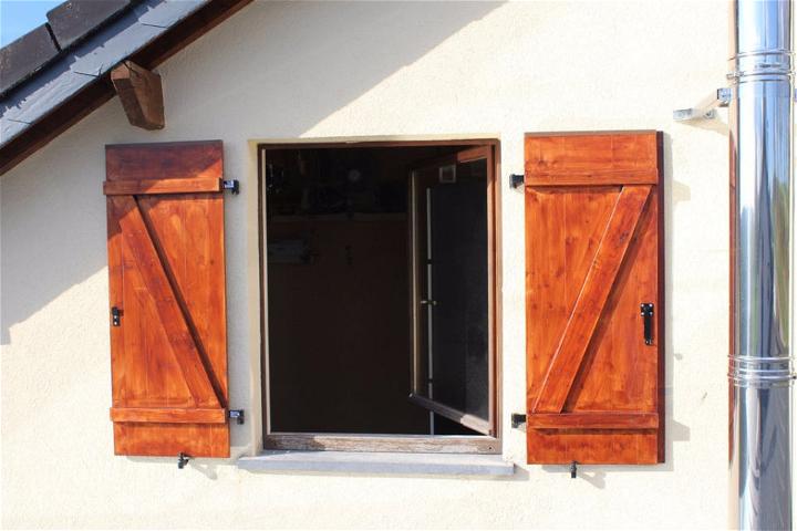 Homemade Window Shutters Out of Wood