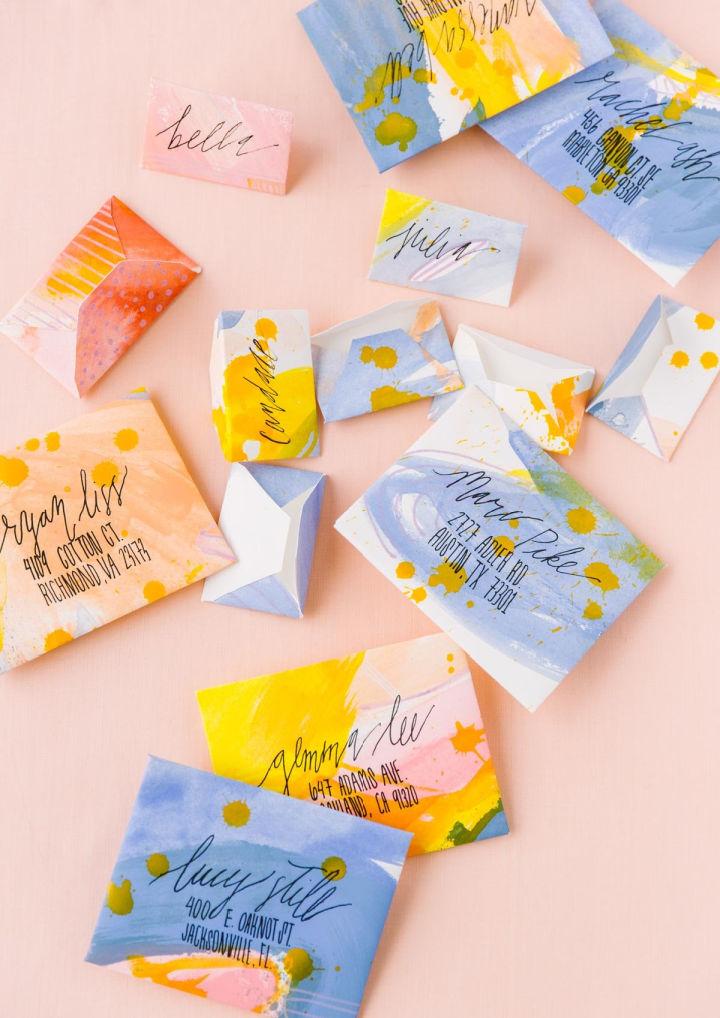 How to Make Painted DIY Envelopes