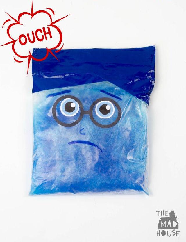 Ice Pack with a Sadness Design