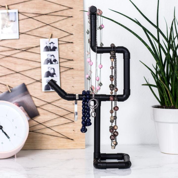 Industrial Jewelry Holder With Household Items