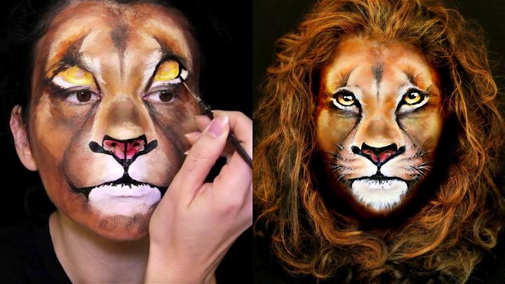 Lion Halloween Face Paint