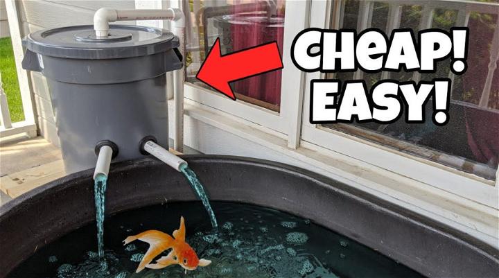 Make Easily Pond Filter From Trash Can