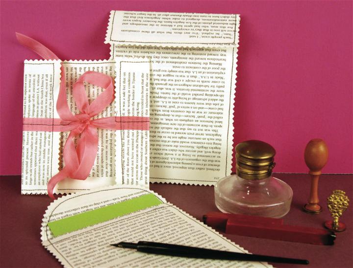 Make Recycled Book Page Envelopes