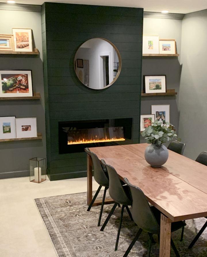 Modern DIY Electric Fireplace Wall