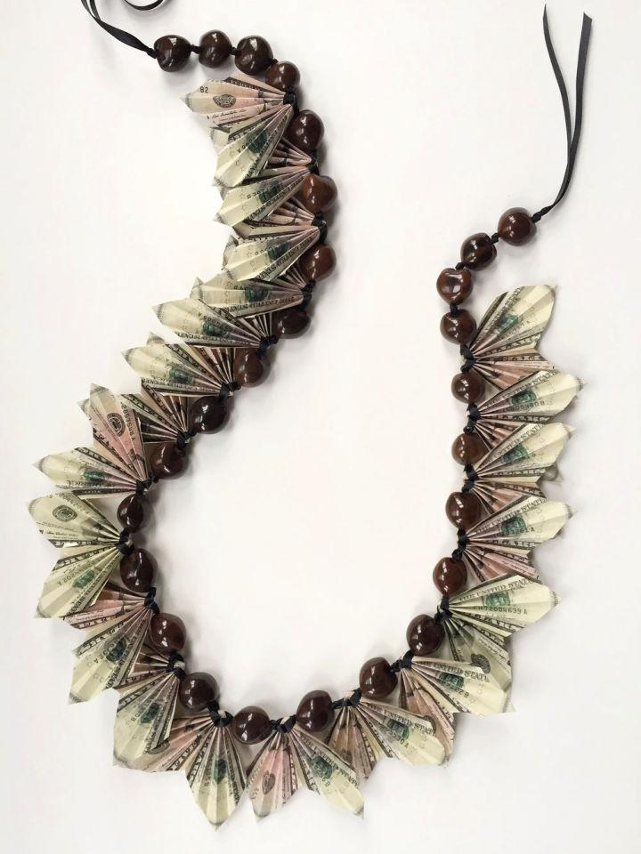 Money Lei with Kukui Nuts