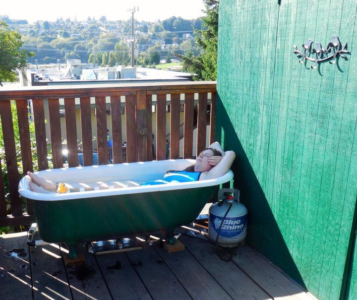 Off Grid Propane Powered Hot Tub