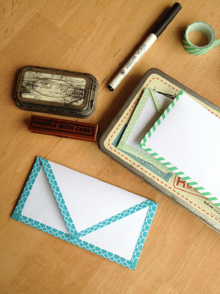 Paper Envelope With Washi Tape