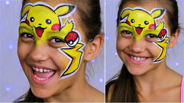 Pikachu Halloween Face Paint