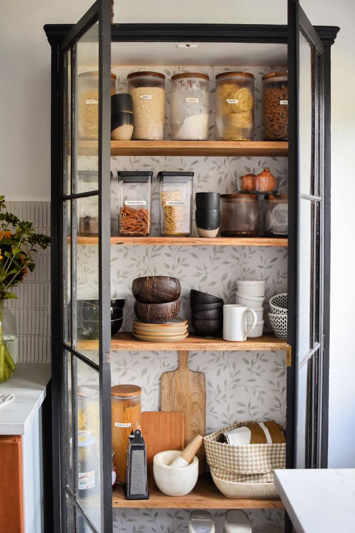 Vintage Cabinet Into Kitchen Pantry