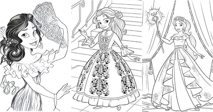 free printable elena of avalor coloring pages