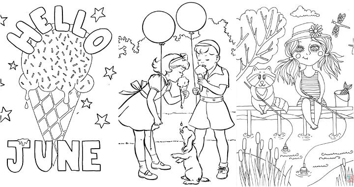 free printable june coloring pages
