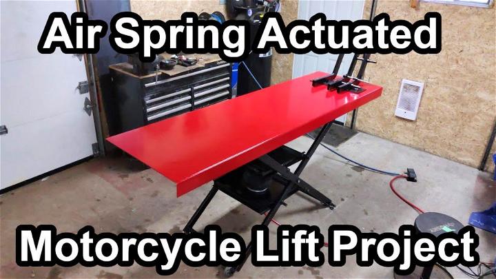 Air Spring Actuated Motorcycle Lift Project