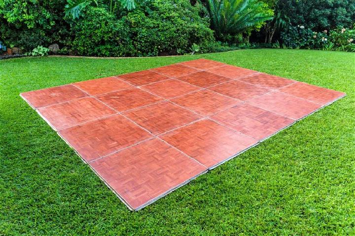 Backyard Dance Floor Out of Plywood