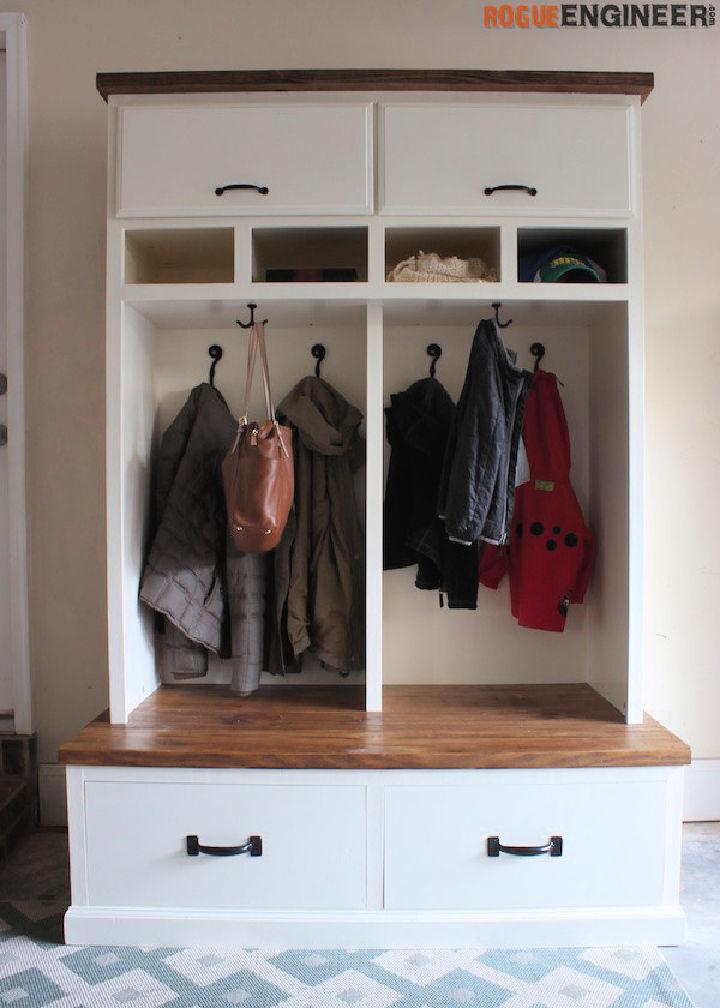 DIY Mudroom Locker with a Bench