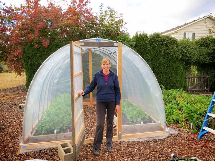 Building a Hoop House in Vegetable Garden