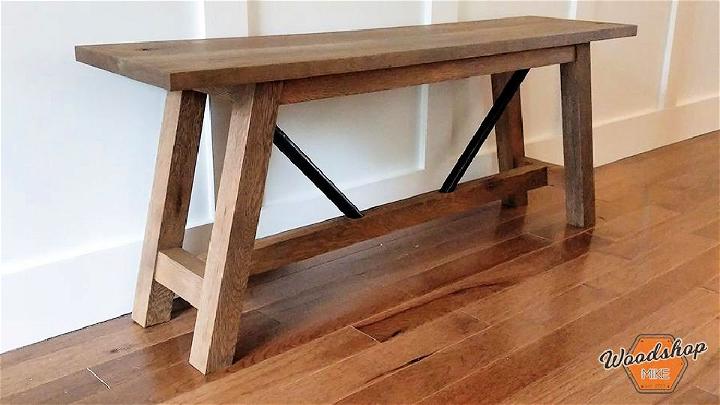 Classic Farmhouse Inspired Entryway Bench