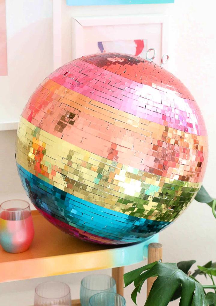Colorful DIY Disco Ball Makeover