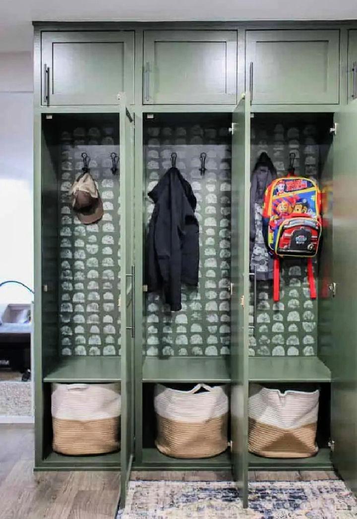 Custom Mudroom Locker Cabinets with Storage