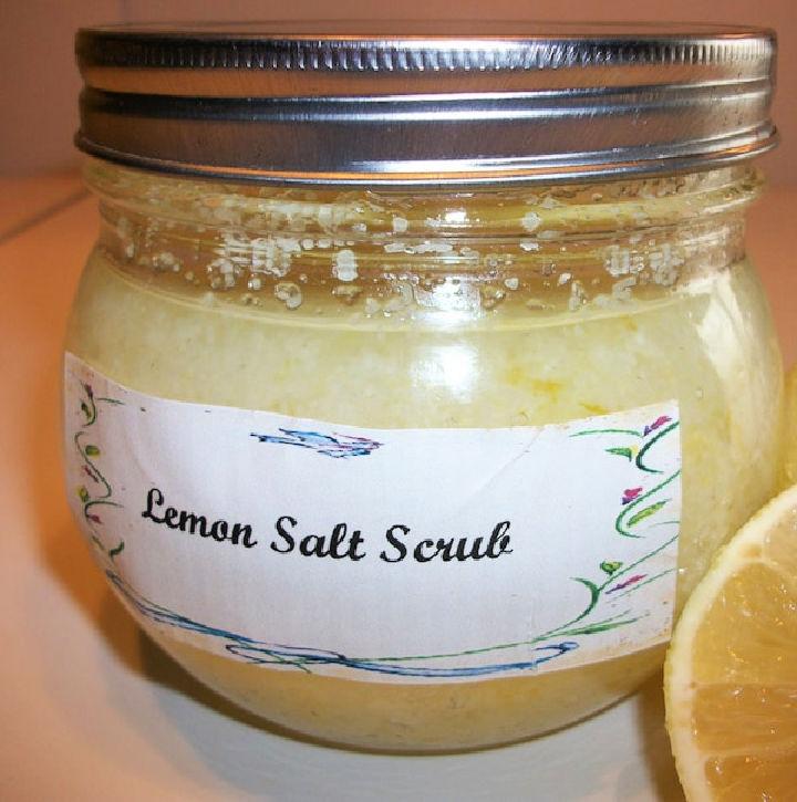 DIY Bath Lemon Salt Scrub