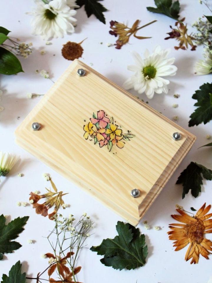 DIY Flower Press Using Wooden Plaques
