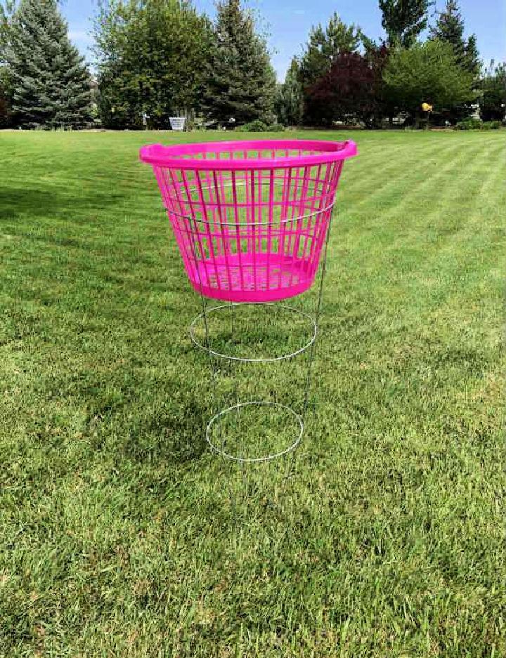 DIY Frisbee Golf Basket for Backyard