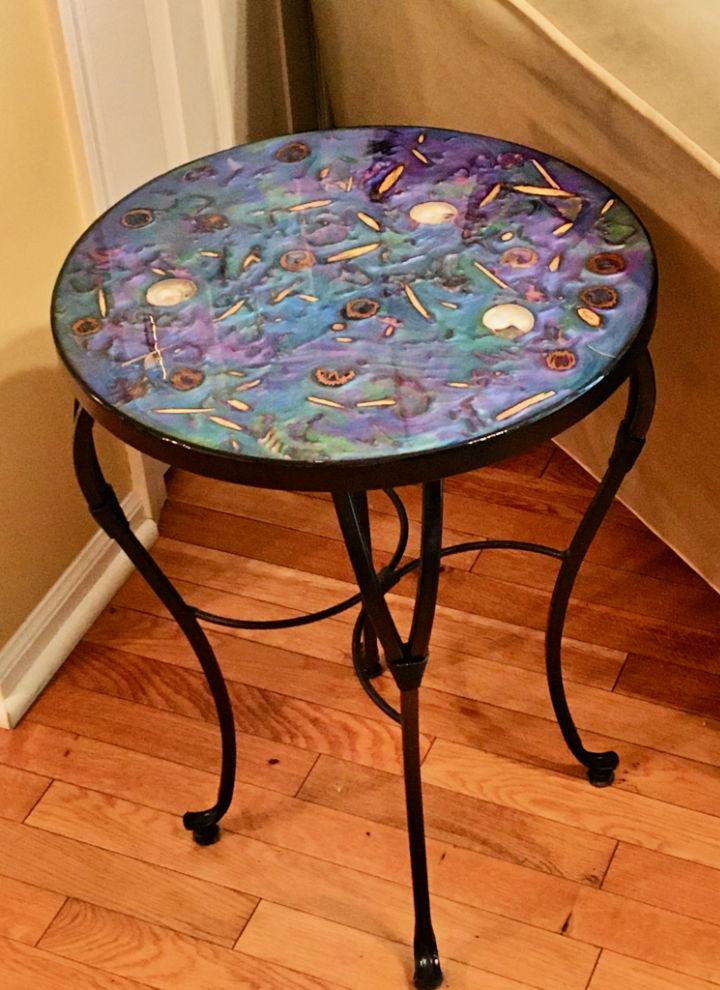 DIY Glam Resin Table Top