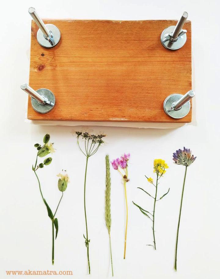 DIY Montessori Flower Press