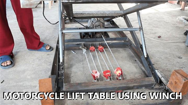 DIY Motorcycle Lift Table Using Winch