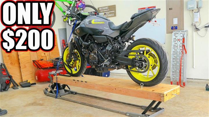 DIY Motorcycle Lift Under