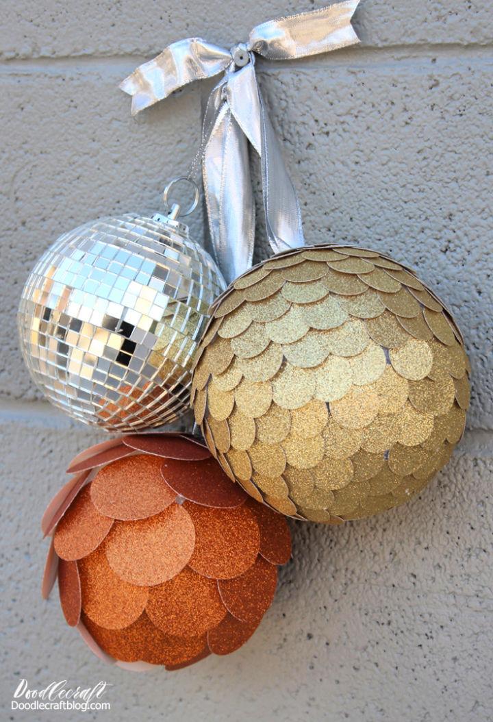 DIY Paper Glitter Disco Ball