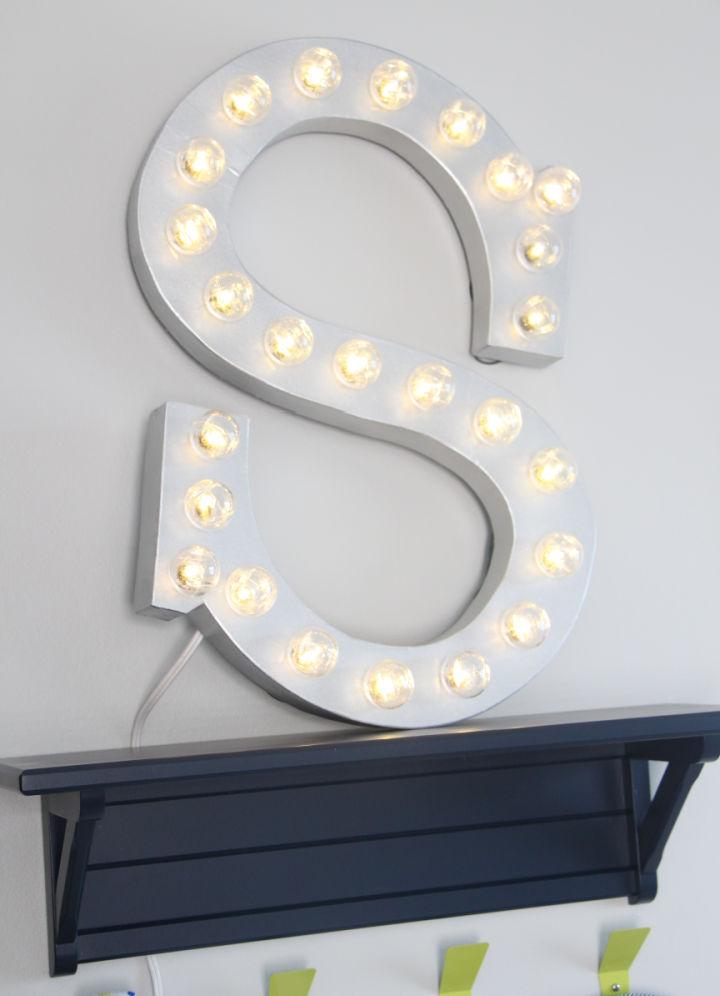 DIY “S” Letter Marquee Light