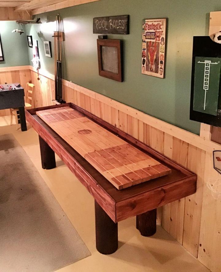 DIY Shuffleboard Table for Game Room
