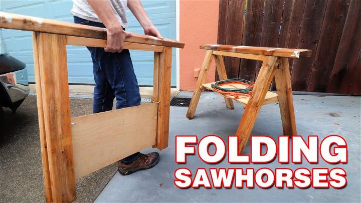 DIY Space Saving Sawhorses - Step by Step Instructions