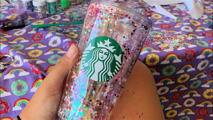 DIY Starbucks Glitter Tumbler