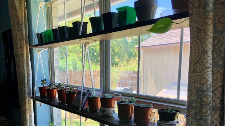 DIY Window Plant Shelves