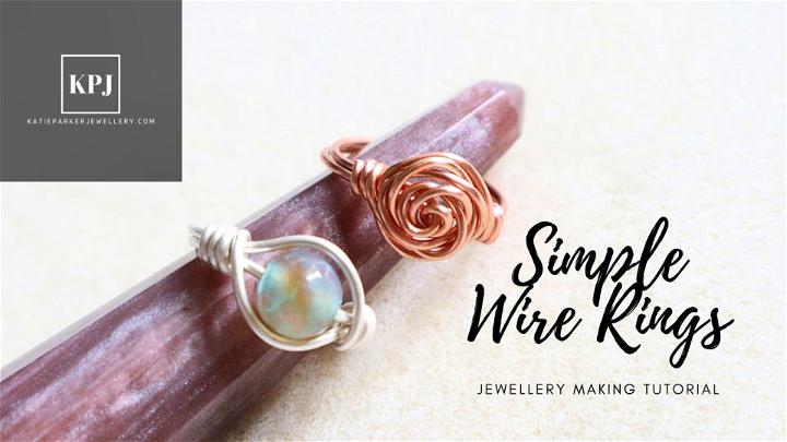 DIY Wire Rose Wrapped Rings
