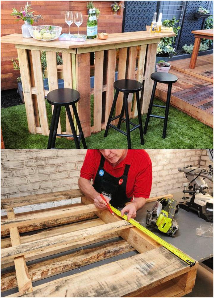 DIY Wooden Pallet Wine Bar