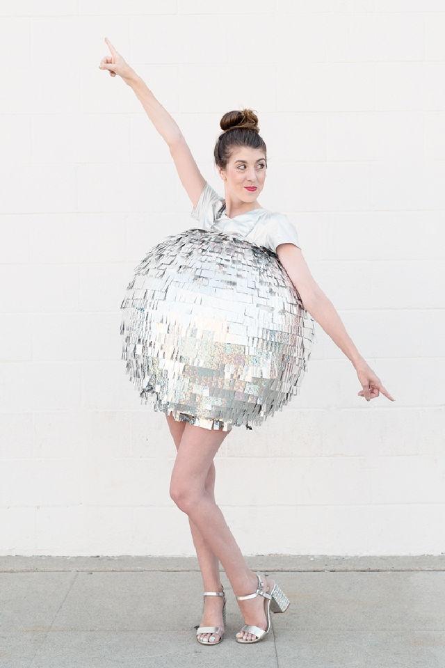 Disco Ball Costume Using Newspaper