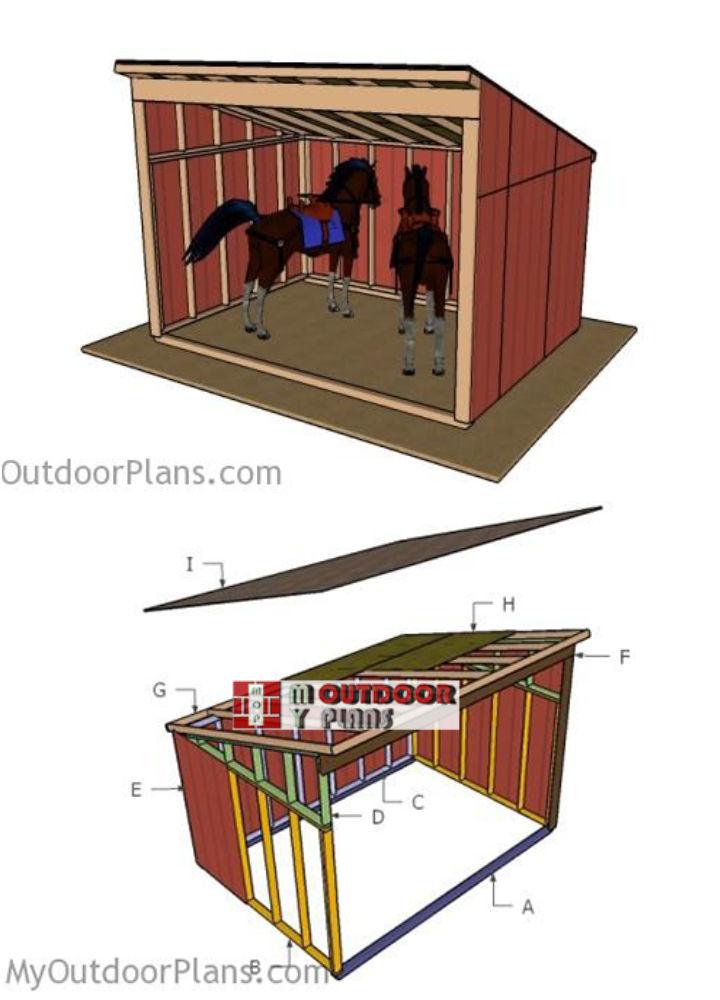 Free 10×14 Horse Shelter Plan