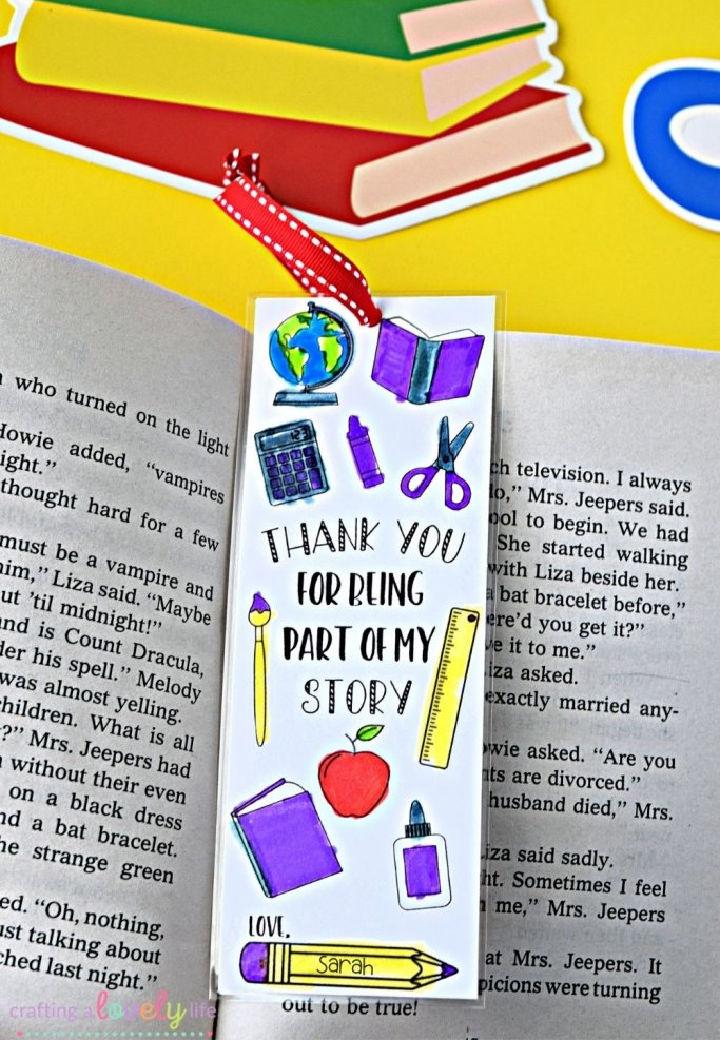 Free Printable Teacher Appreciation Bookmark