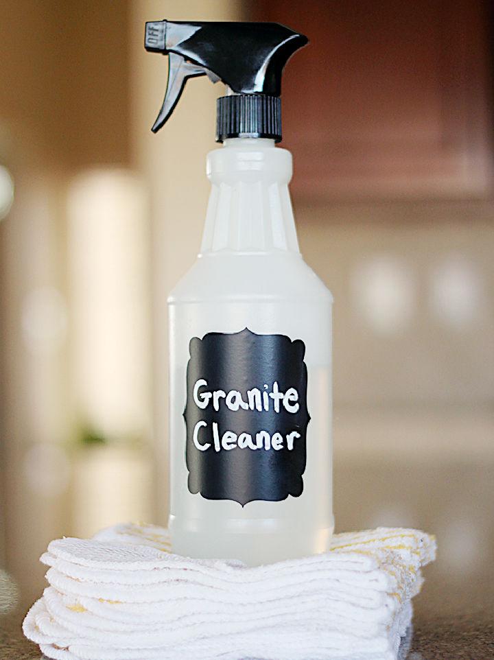 Granite Cleaner Using Liquid Dish Soap