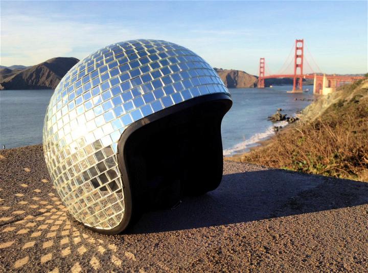 Handmade Disco Ball Helmet