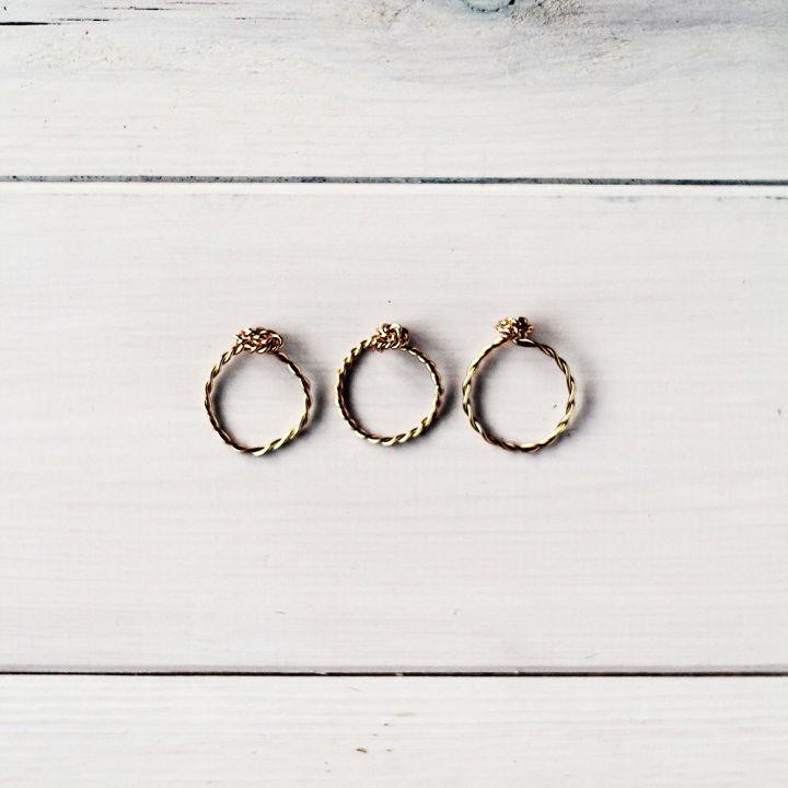 Handmade Twist and Knot Wire Rings