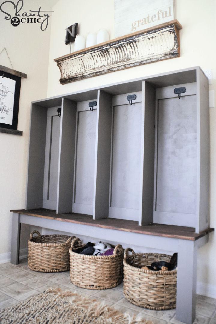 Handmade Wall Locker for Mudroom