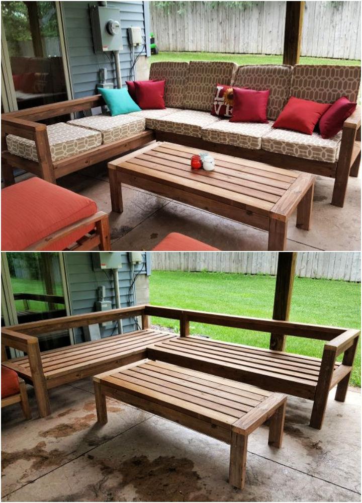 Homemade L Shaped Outdoor Couch