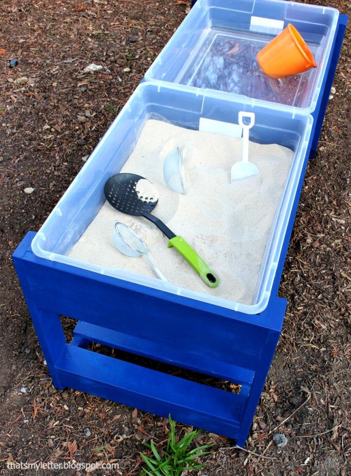 Homemade Sand and Water Play Table